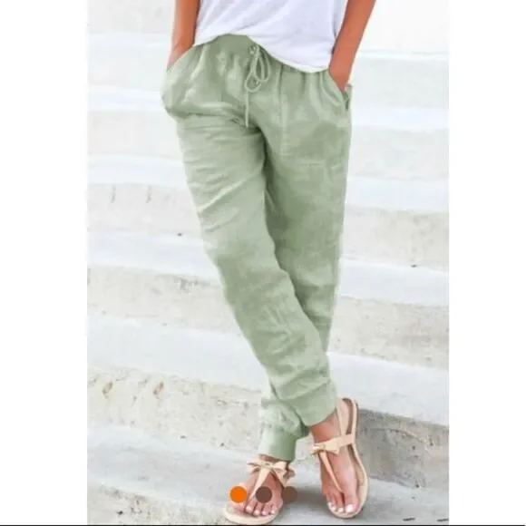jogger casual pants with drawstring waist and pockets - Picture 3 of 11
